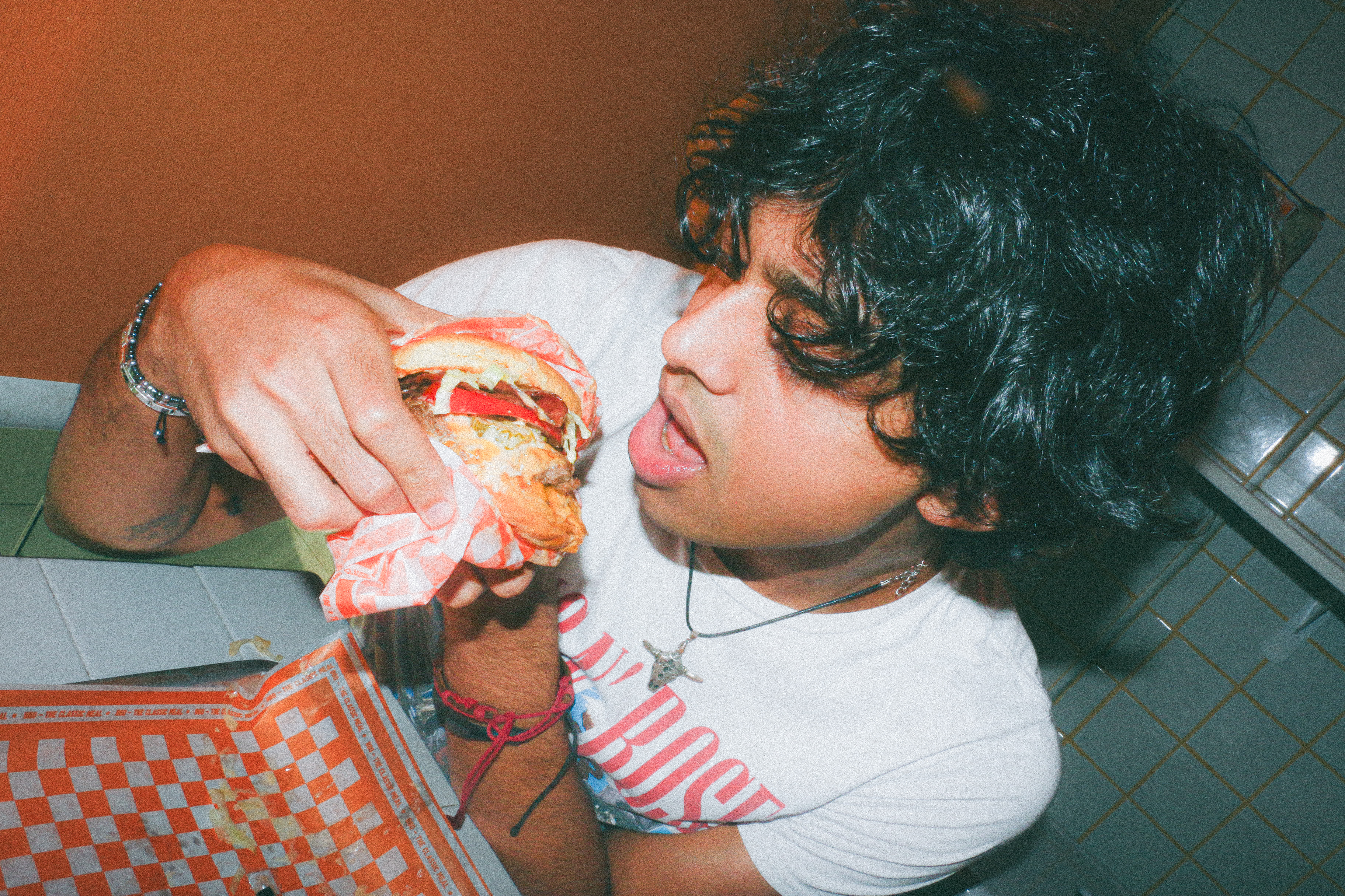 B60 Burgers smash burger being made